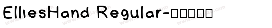 ElliesHand Regular字体转换